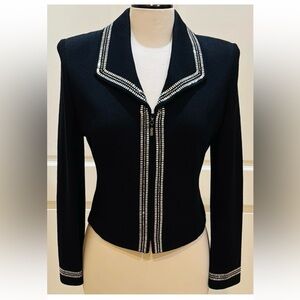 St. John rhinestone accented ladies jacket size 6 price is firm